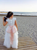 vestido comunion romántica plumeti amaya